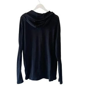 Volcom Cotton Black Long Sleeves Hooded Sweater Sporty Sz L #1541